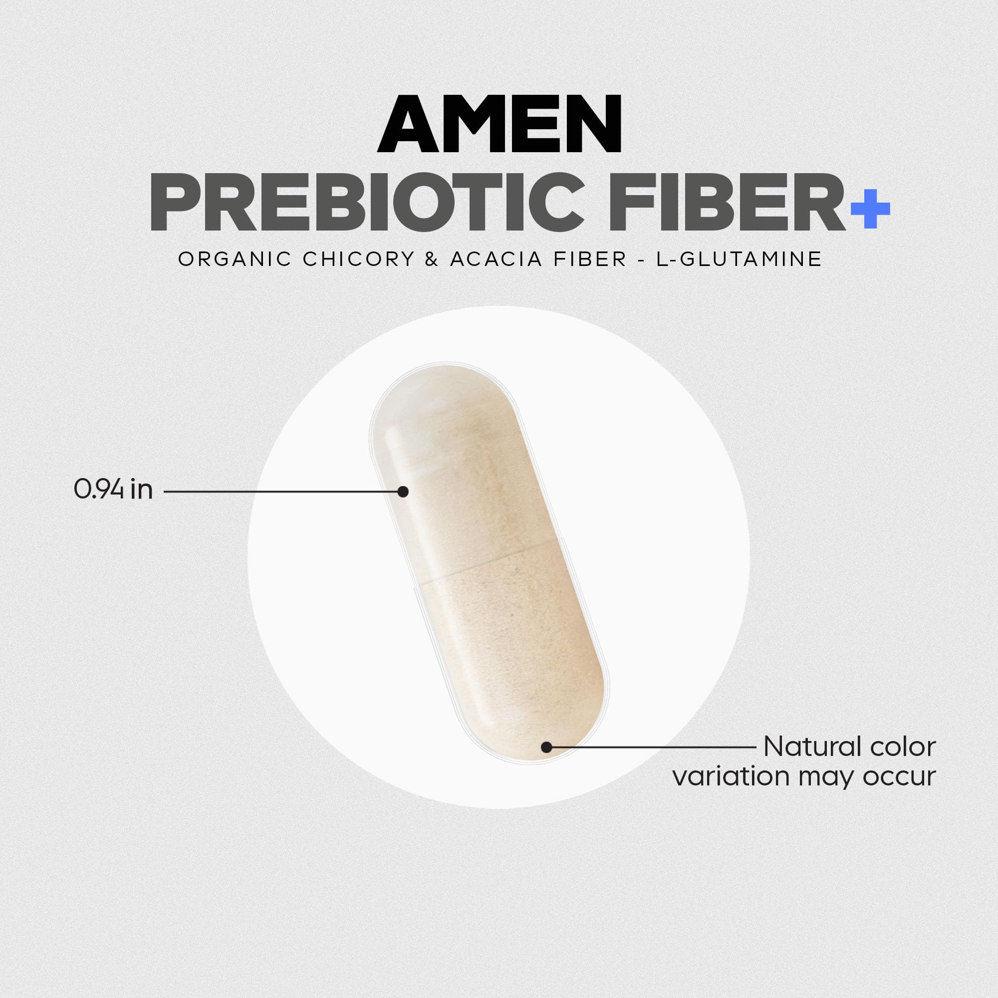 Amen Prebiotic Fiber packaging highlighting product design