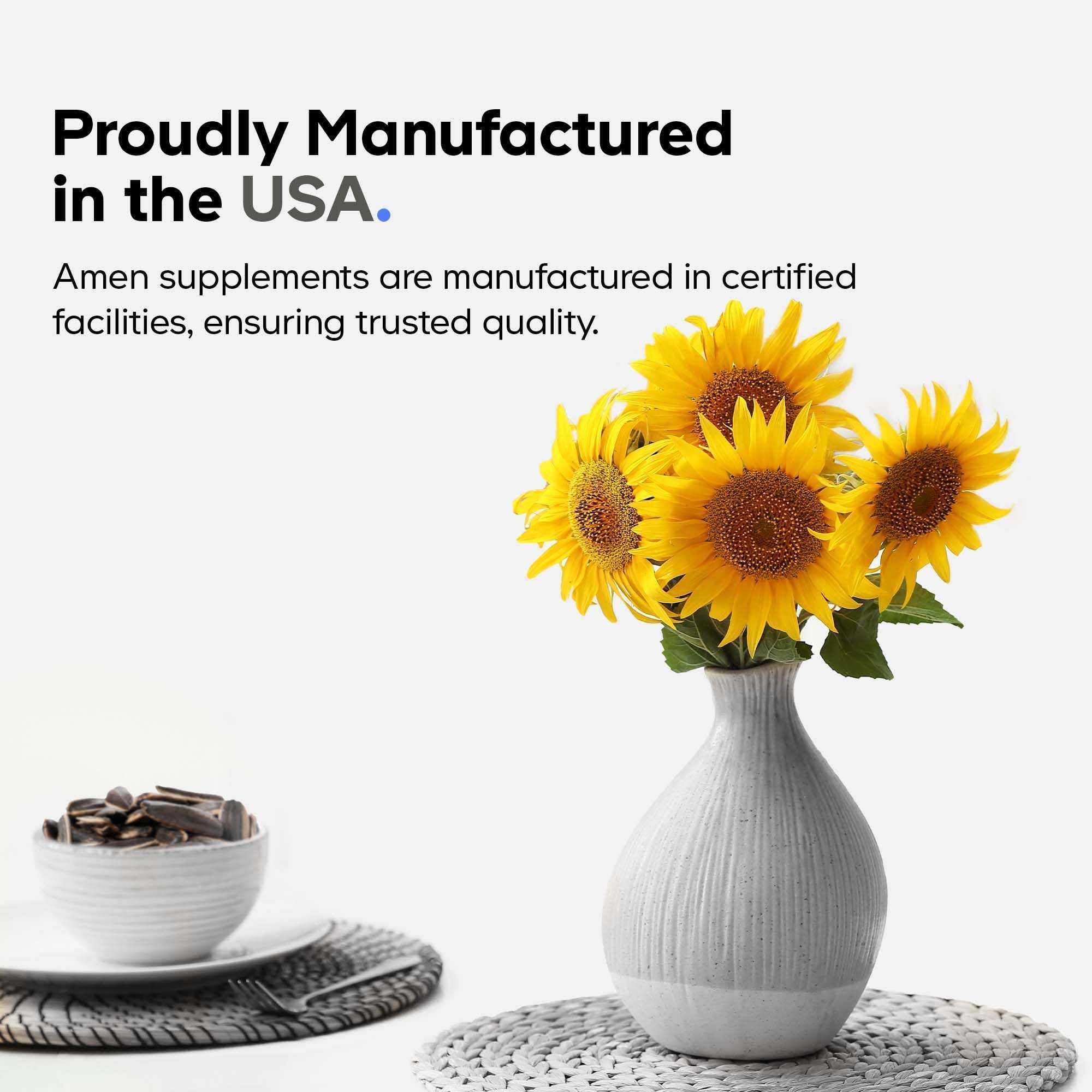 Gluten-free symbol on Amen Spermidine box showing dietary compatibility