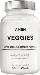 Amen Veggies daily greens capsules for convenient daily nutrients.