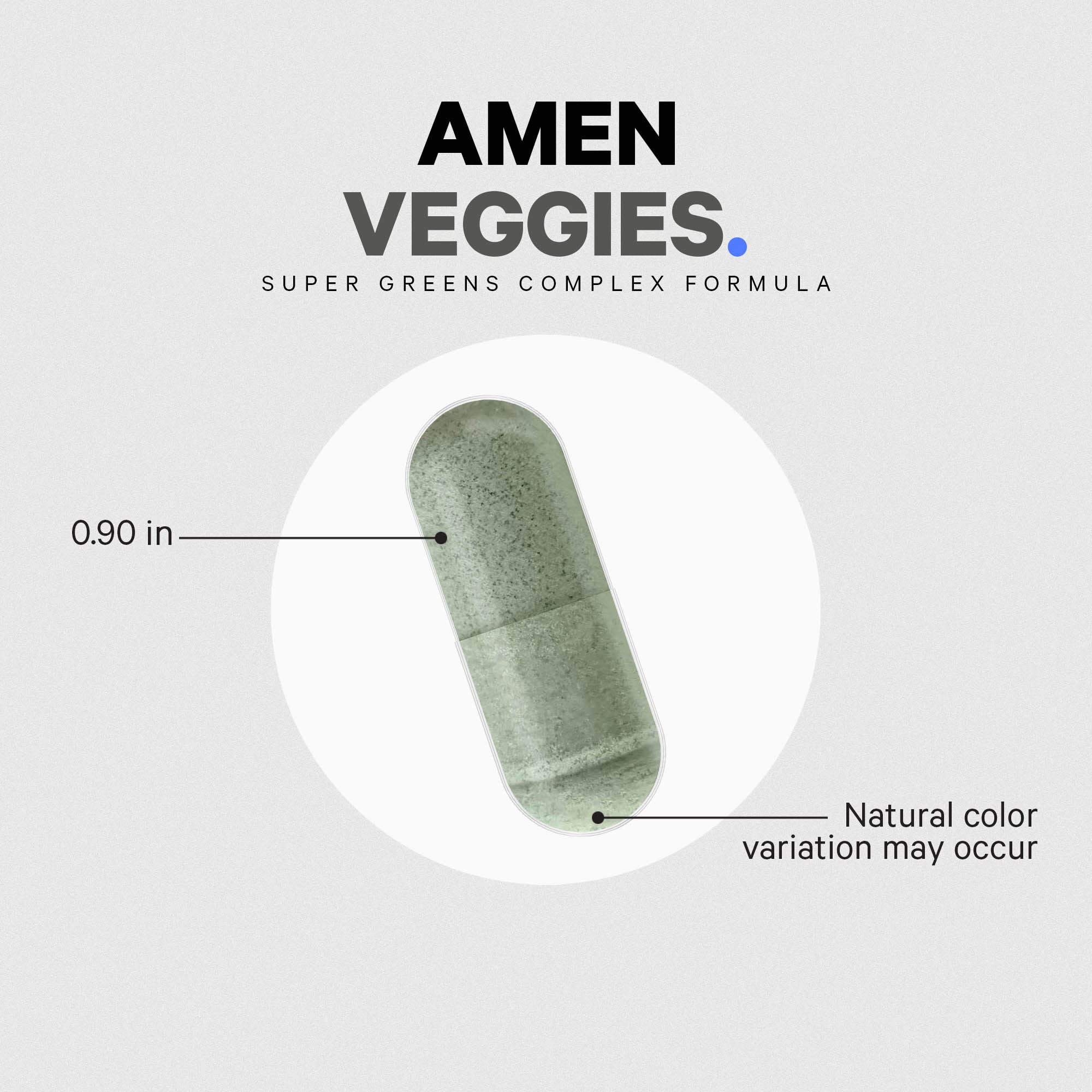 Amen Veggies fiber and phytonutrients from greens and mushrooms.