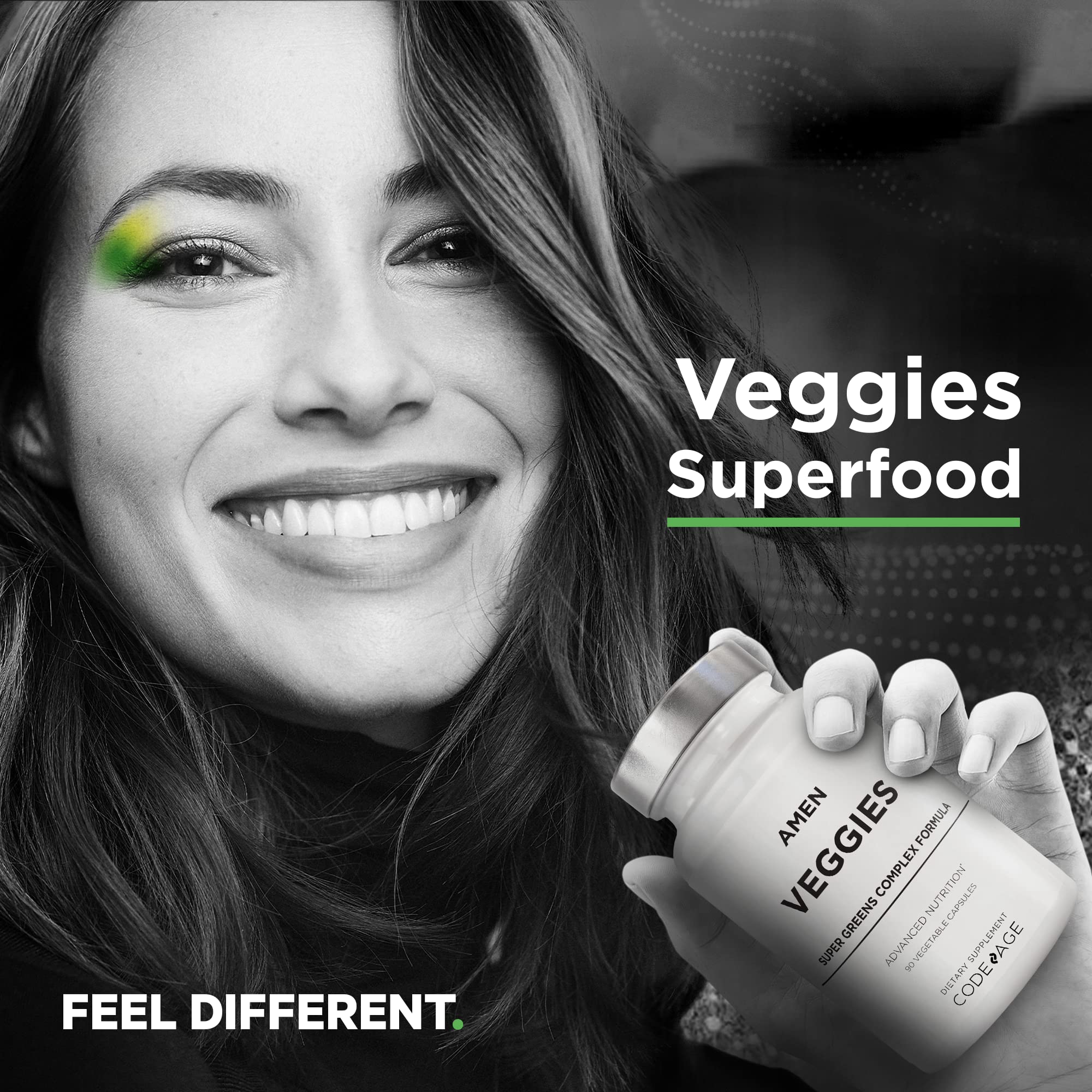 Amen Veggies no artificial colors or flavors for a clean supplement.