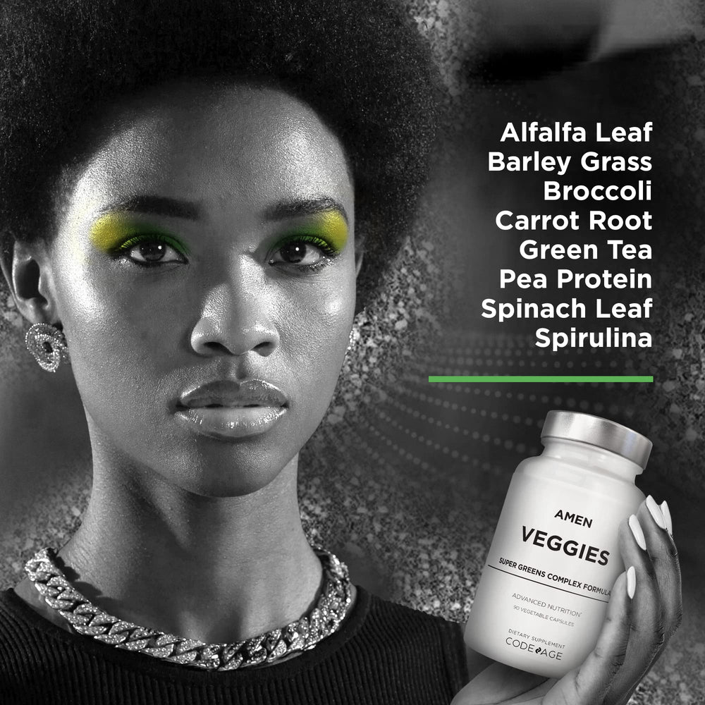 Amen Veggies plant-based ingredients support everyday nutrition for men and women.