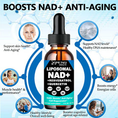AMENQ hHEALTH 5-in-1 NAD complex bottle highlighting key ingredients