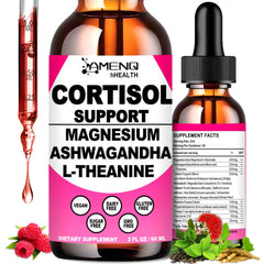 AMENQ hHEALTH Cortisol Liquid Drops bottle for calm daily balance.