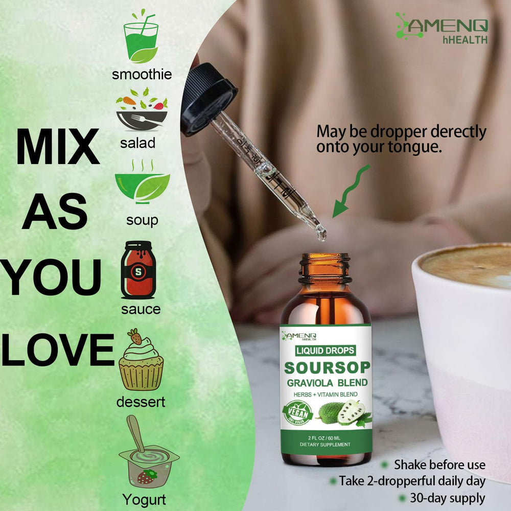AMENQ hHEALTH Liquid drops ready to mix into smoothies