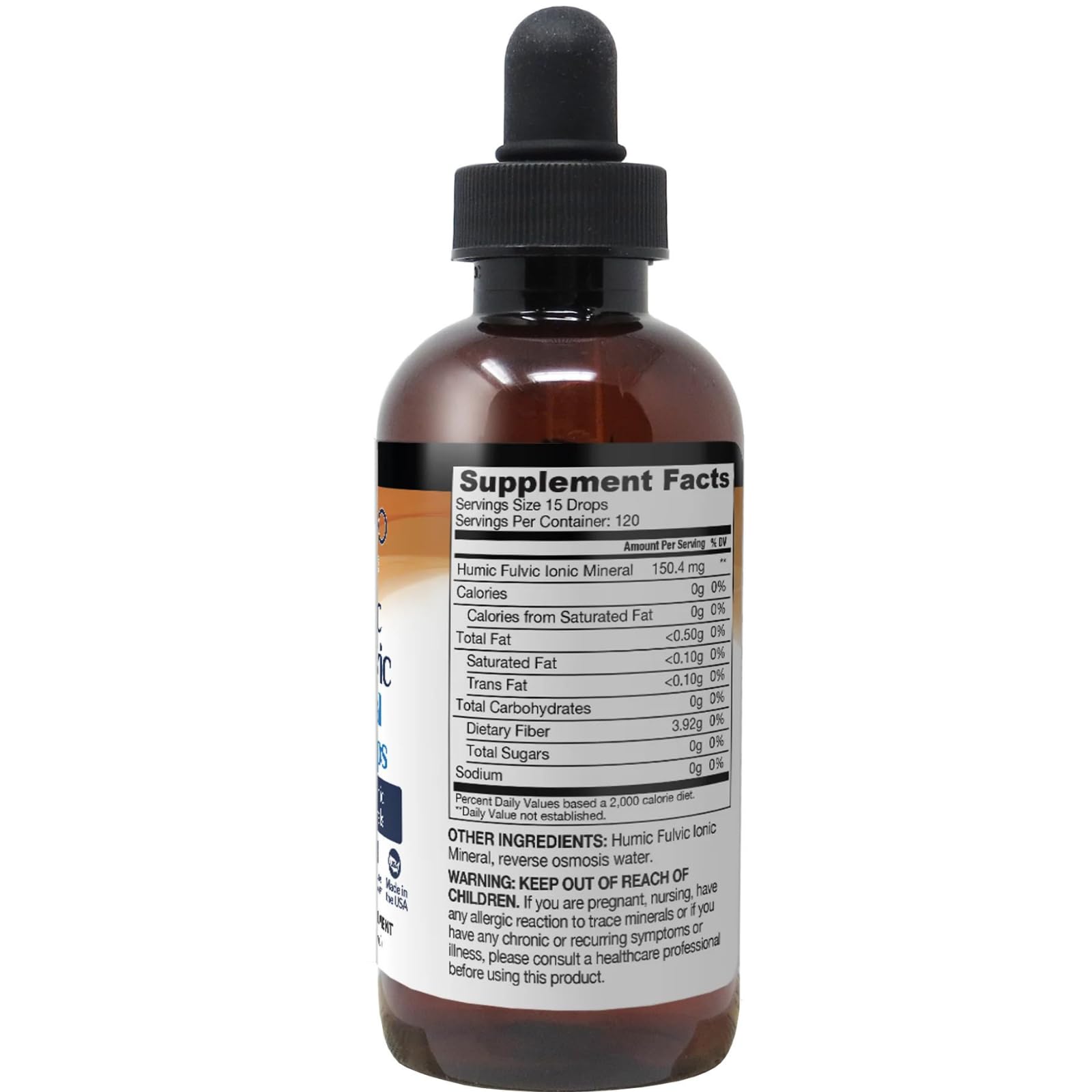 Ameo Life Humic & Fulvic Mineral Drops for daily routine with glass and spoon.