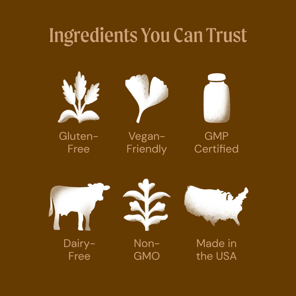 Ameo Life Humic & Fulvic Mineral Drops on a wooden counter for a natural routine.