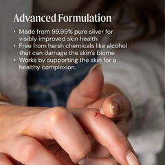 Ameo Life Silver Gel on hand demonstrates quick absorption.