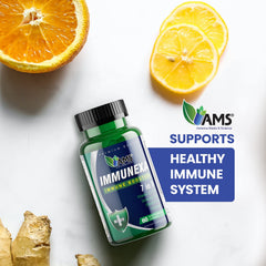 America Medic and Science Immunexa capsules close-up highlighting the 7-in-1 formula.