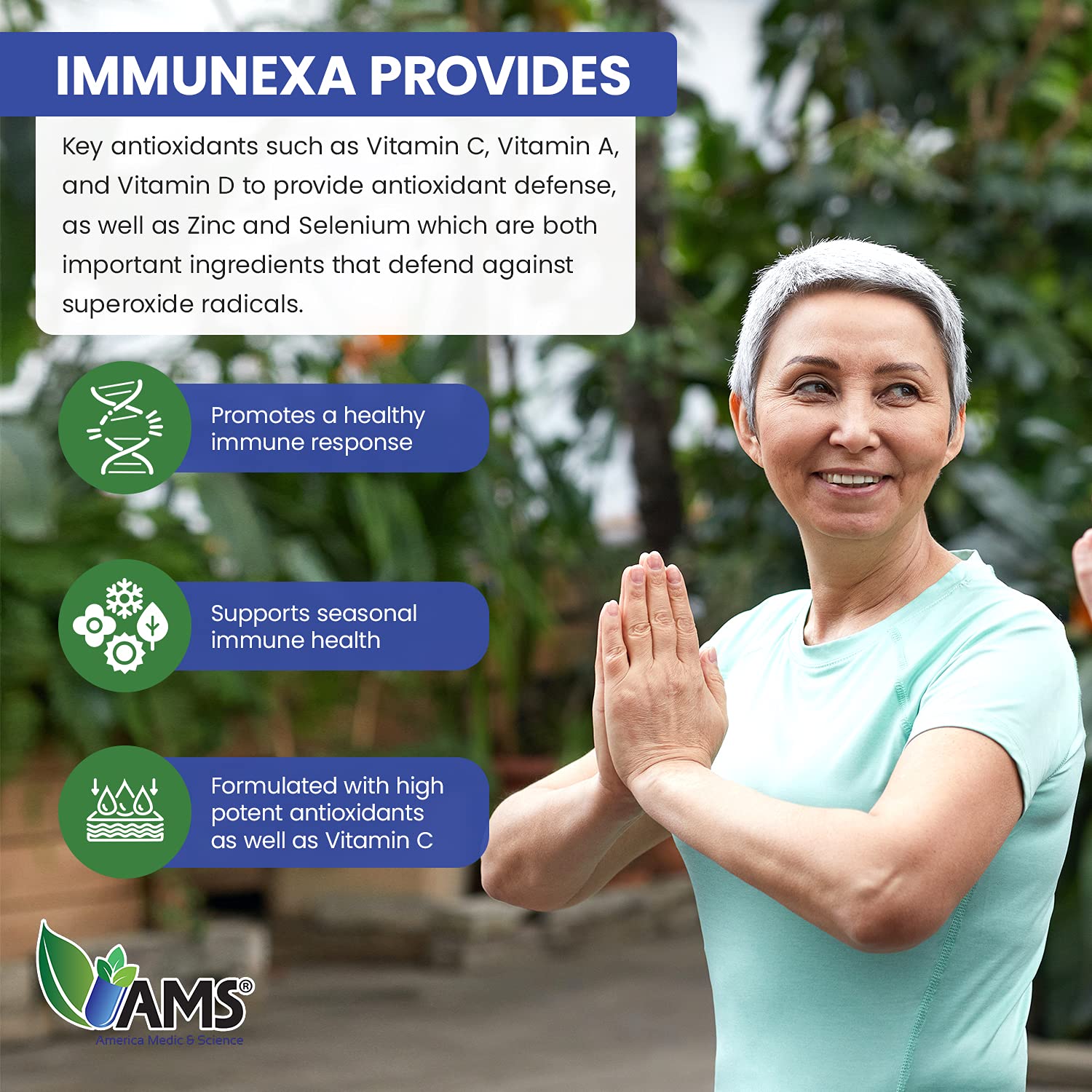 America Medic and Science Immunexa daily dose packaging for easy routine.
