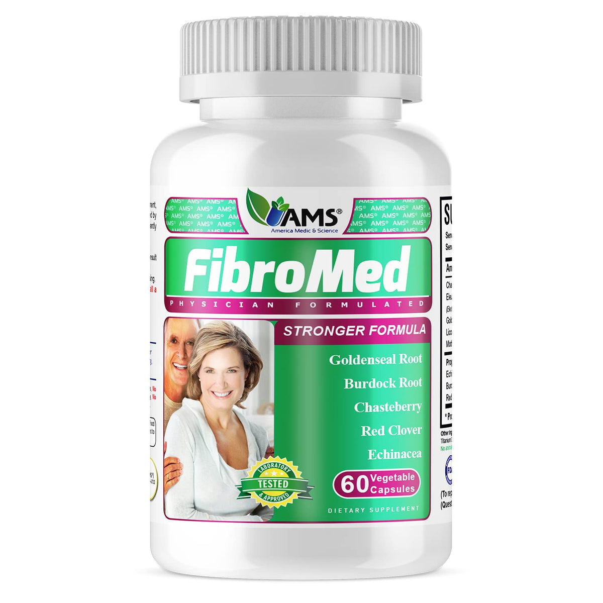 FibroMed bottle with capsules offers daily wellness support