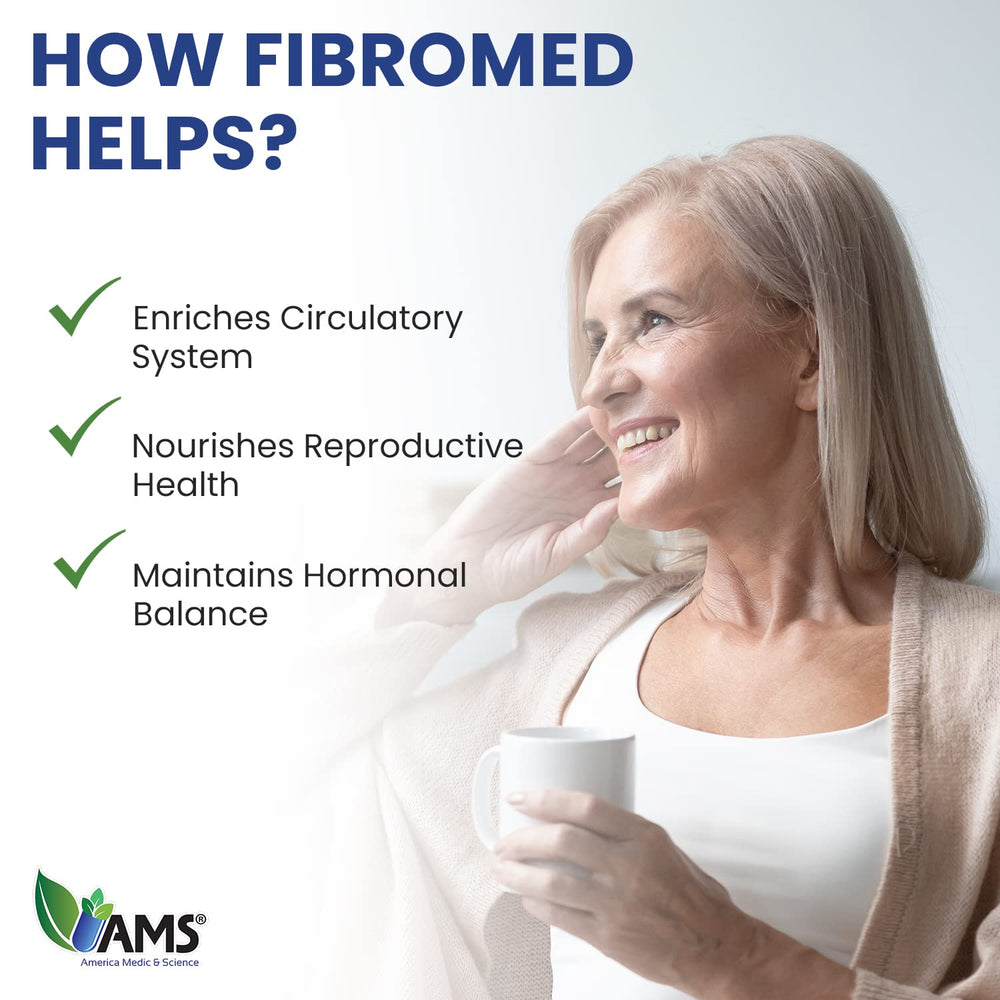 FibroMed herbs illustration highlights chasteberry, red clover and echinacea blend