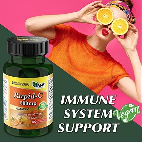 Rapid-C tablets dissolving in water for easy swallowing.