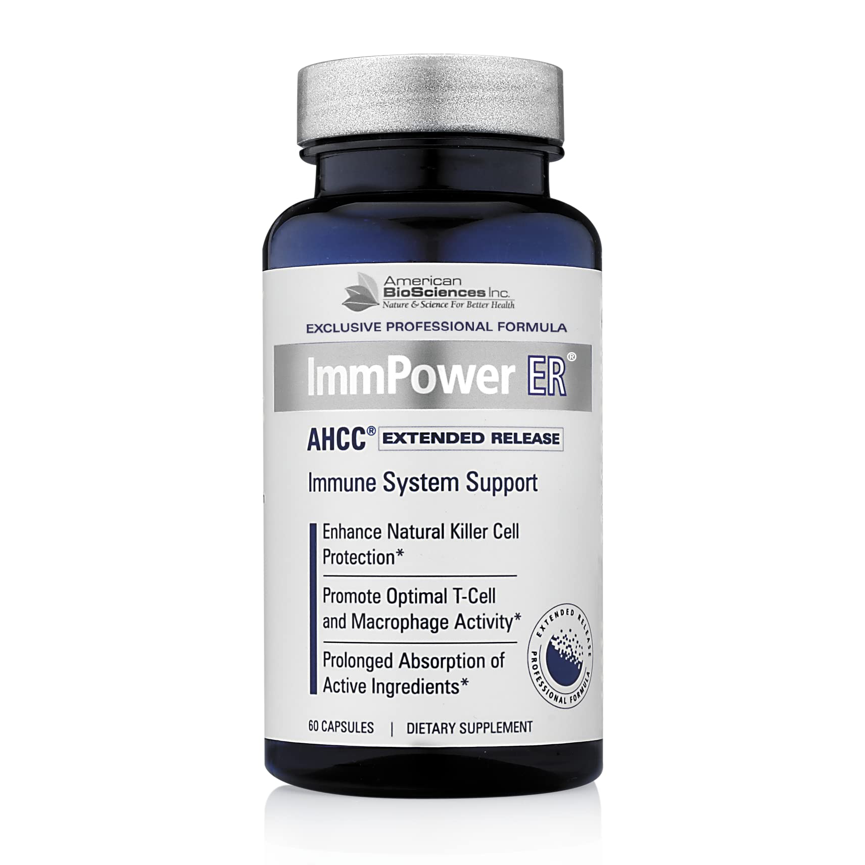 American BioSciences ImmPower ER bottle front showing brand and immune support focus