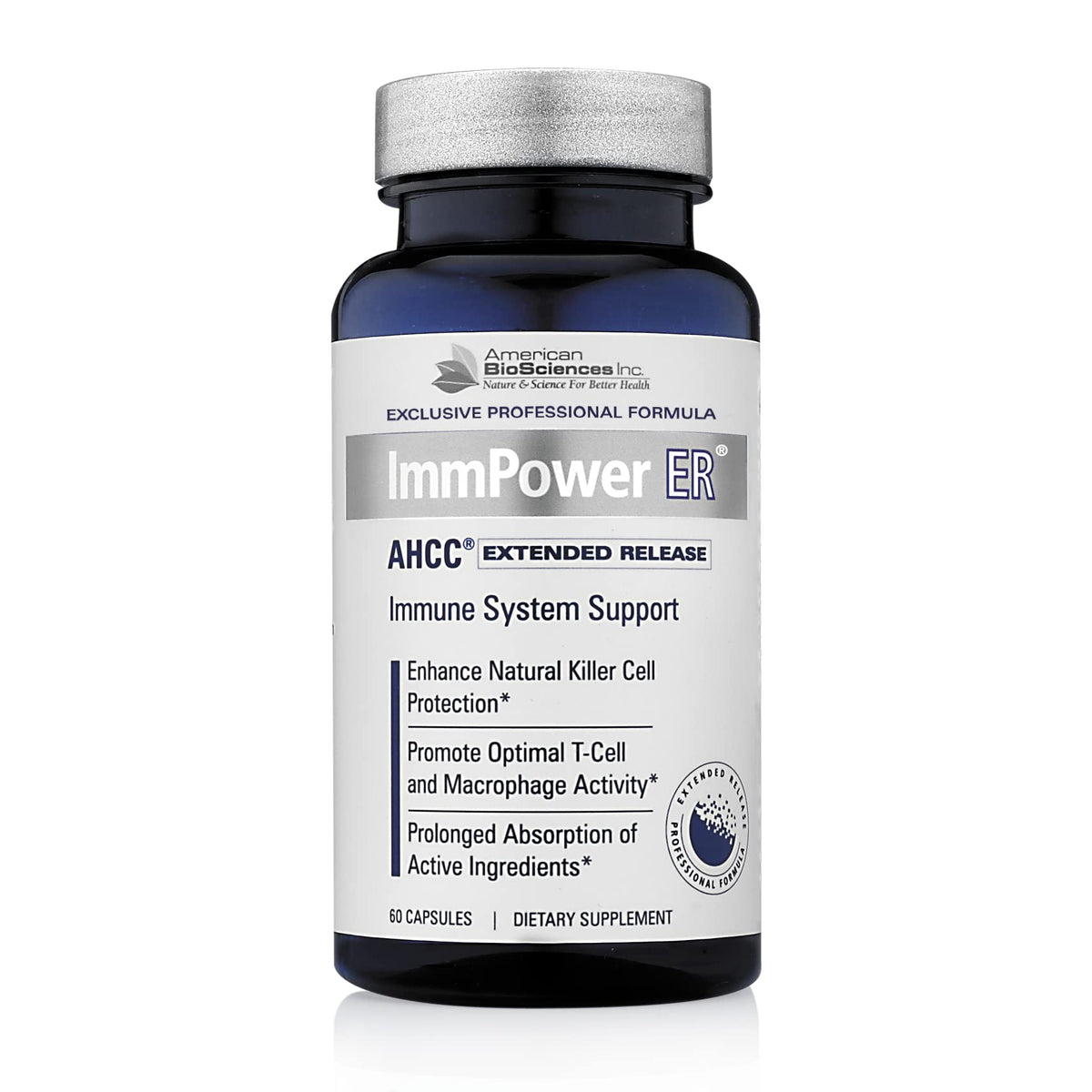 American BioSciences ImmPower ER bottle front showing brand and immune support focus