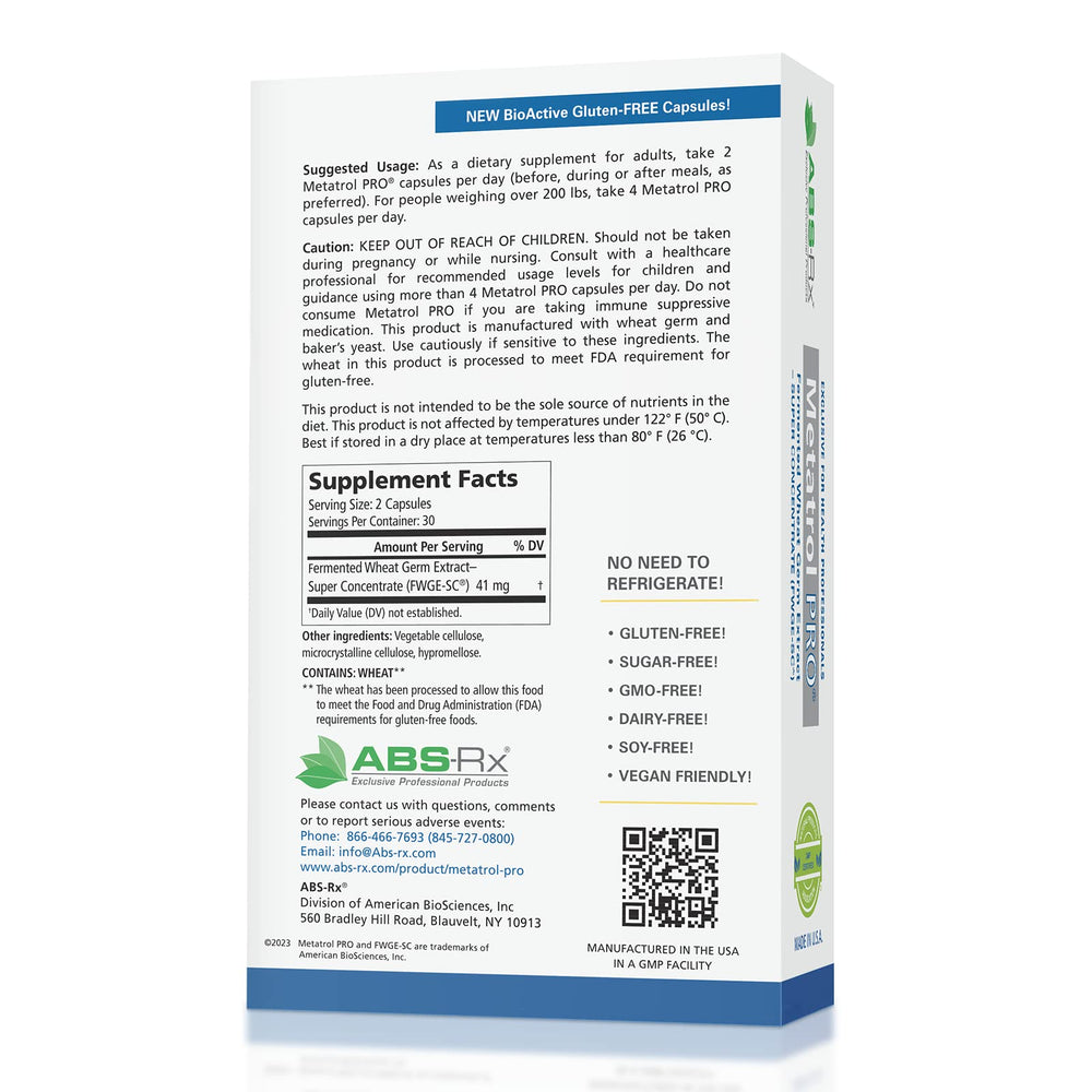 American BioSciences Metatrol PRO capsules offer easy daily use and potential immune process support.