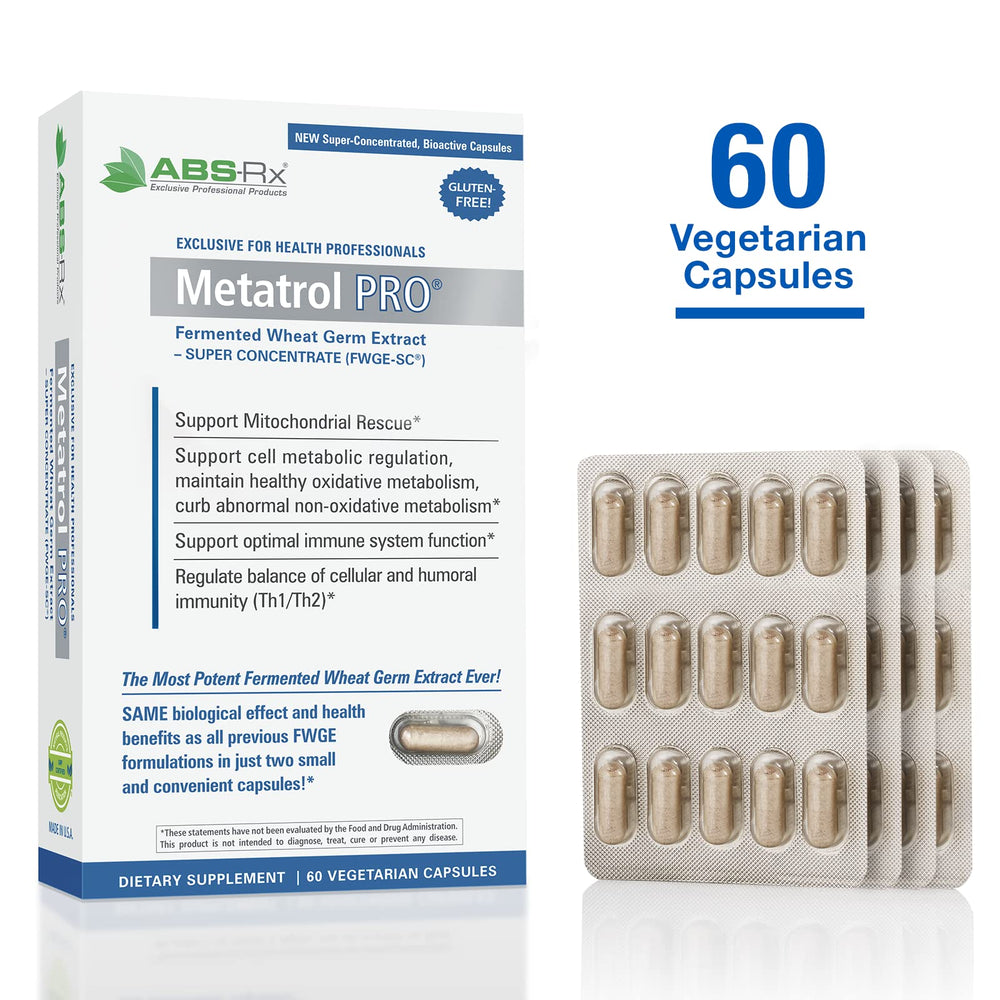 American BioSciences Metatrol PRO packaging and label emphasize gluten-free, vegan capsules.