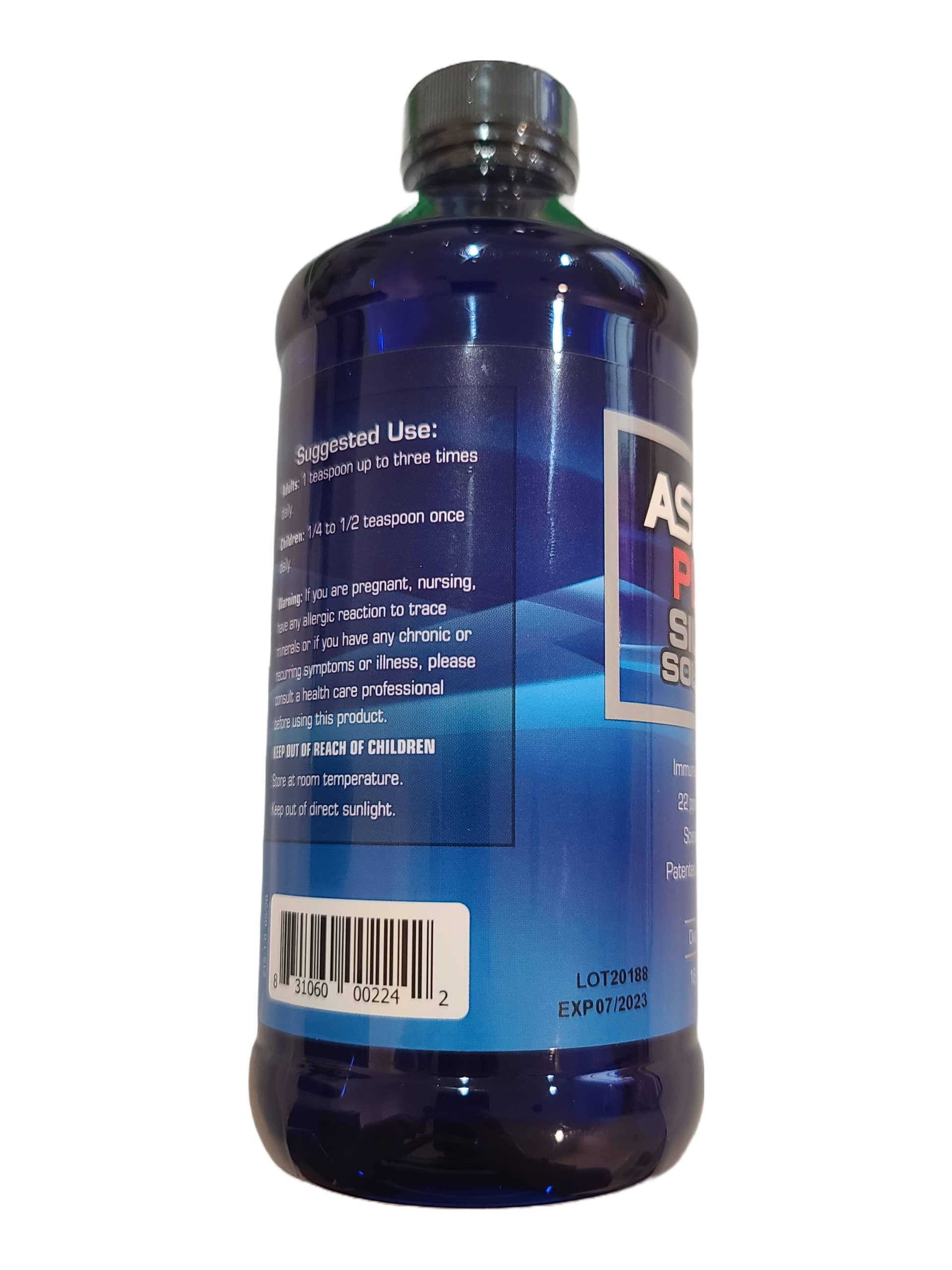 American Biotech Labs ASAP 22 Plus silver solution close-up reflects pure formulation