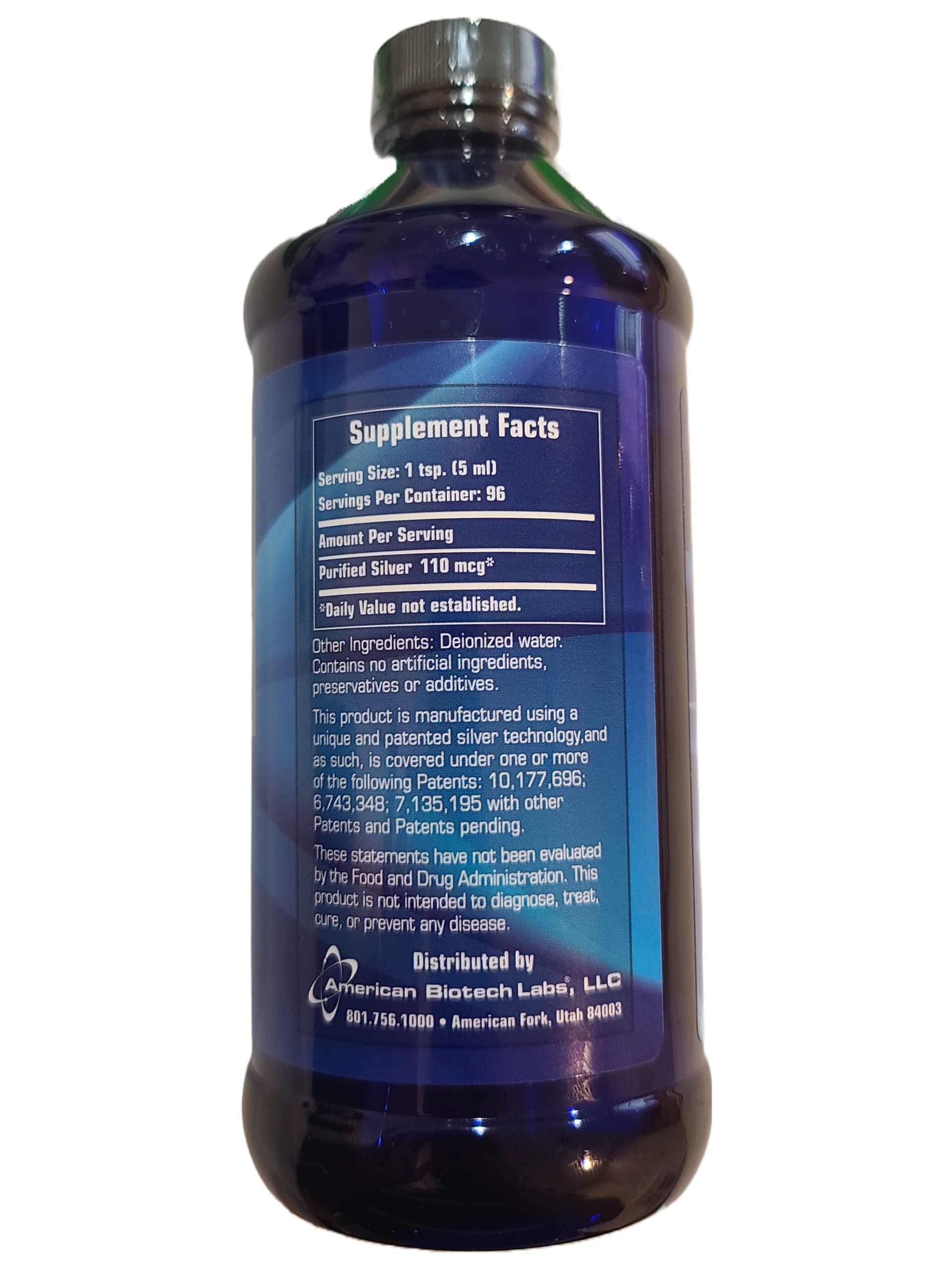 American Biotech Labs ASAP 22 Plus label highlights 22 ppm silver for immune support