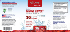 American Biotech Labs Silver Biotics bottle on kitchen counter for daily routine.