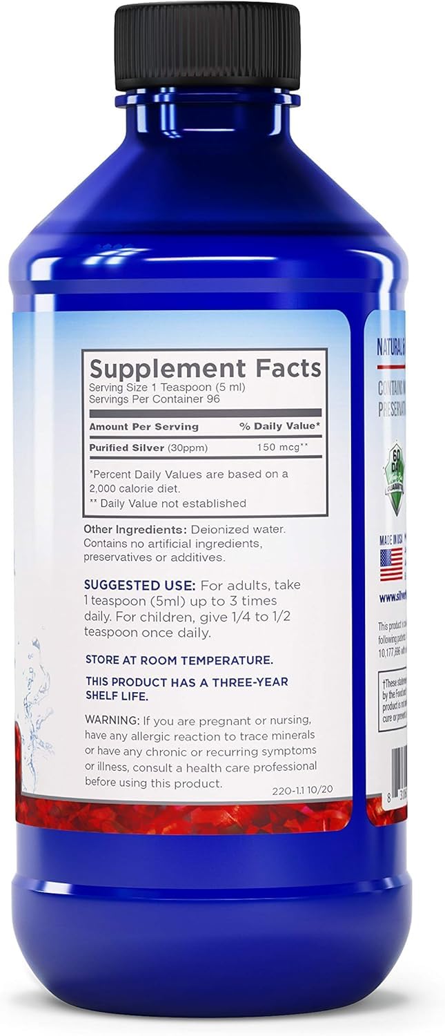 American Biotech Labs Silver Biotics label closeup highlighting Silversol technology.