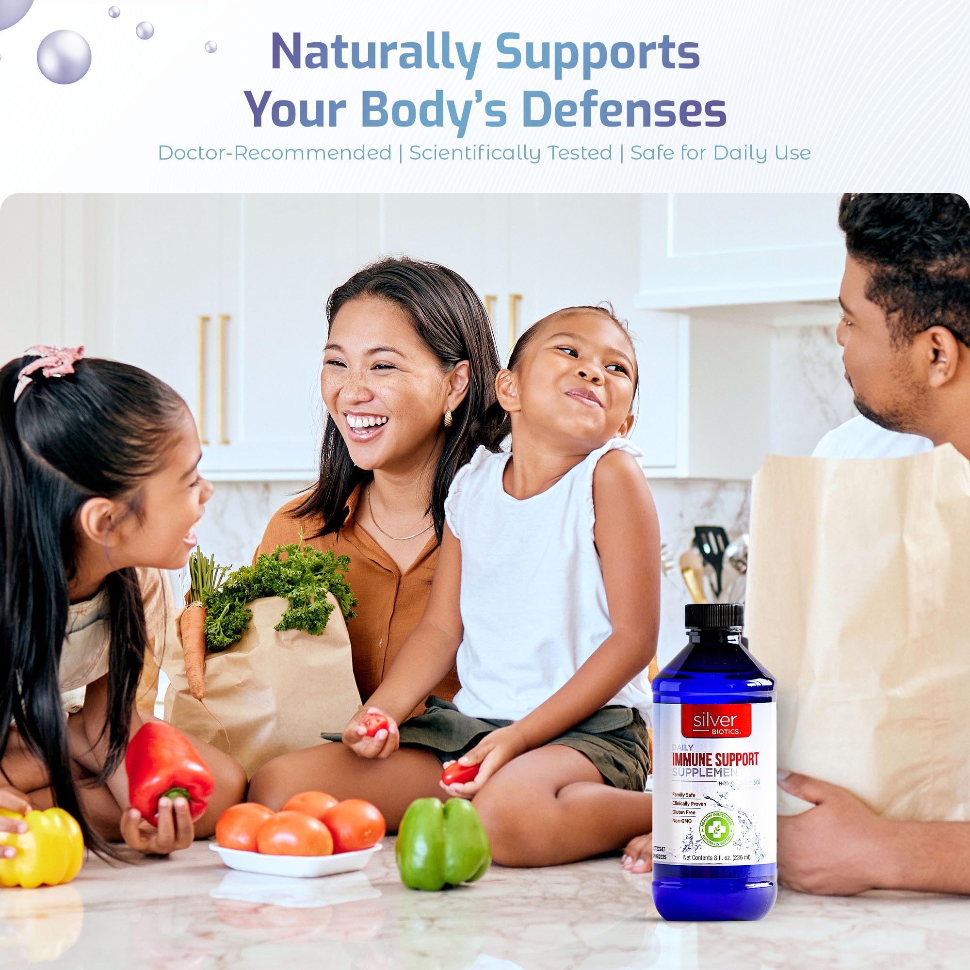 American Biotech Labs Silver Biotics dropper pour for simple daily dosing