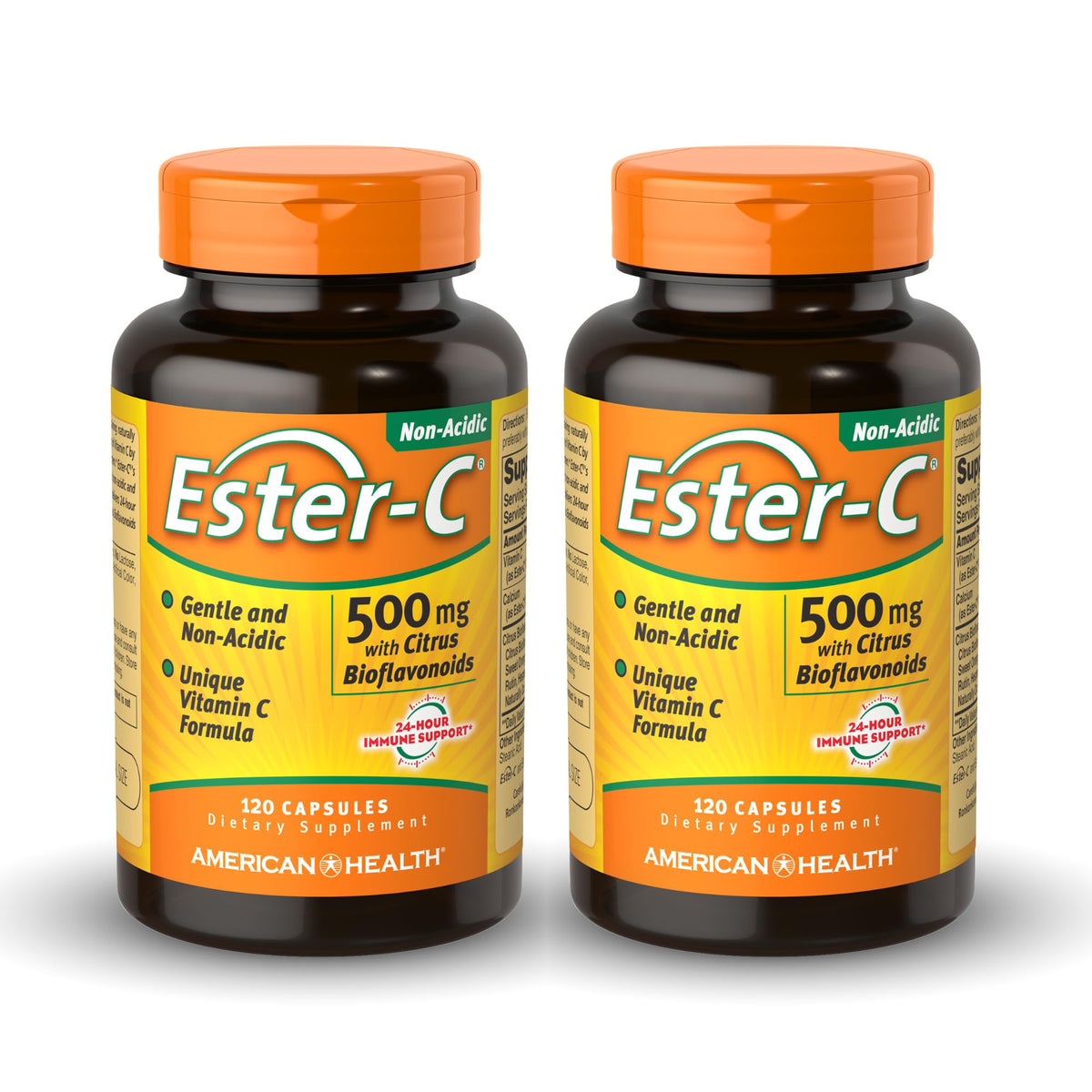 American Health Ester-C 500 mg bottle with citrus bioflavonoids for daily immune support