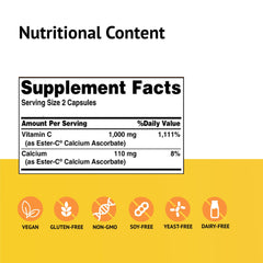 American Health Ester-C bottle-pour showing simple daily dosing for immune support