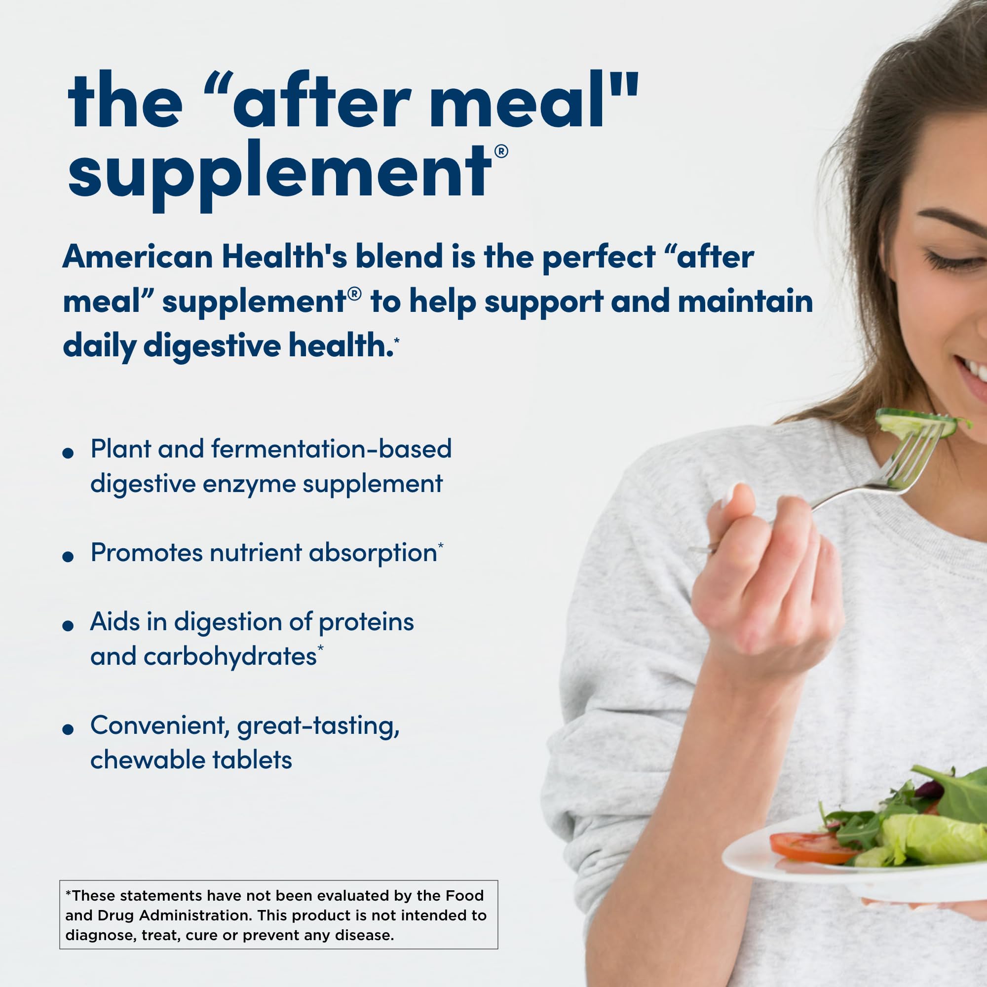 American Health Papaya Enzyme label highlights non-GMO, vegan formula