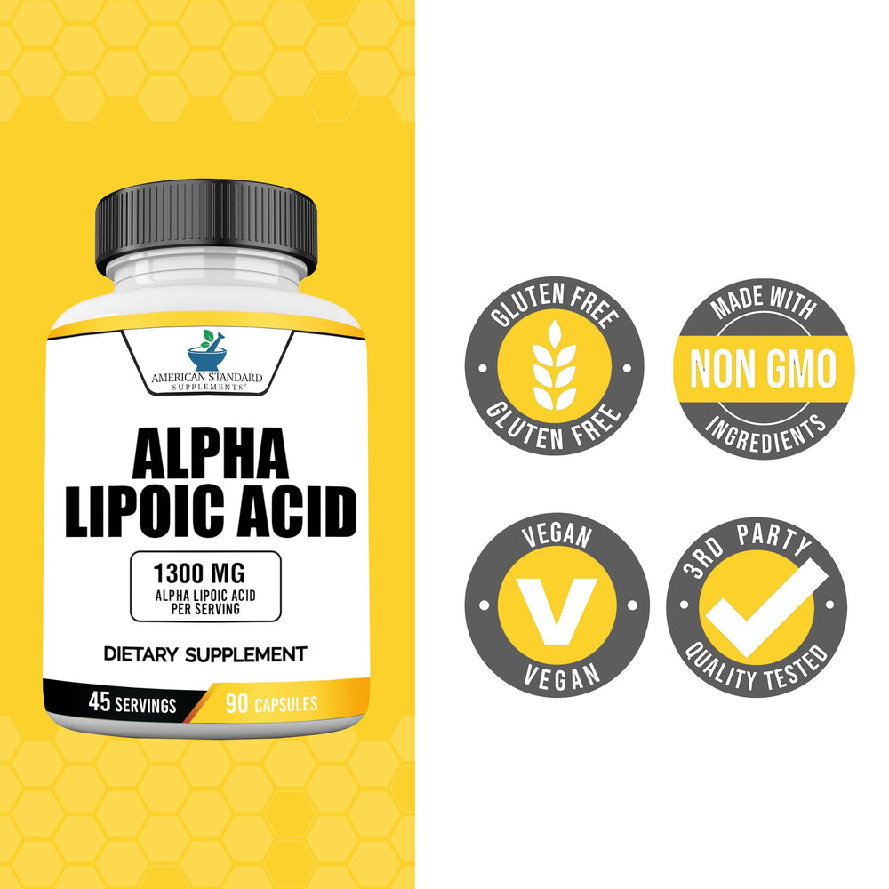 American Standard Alpha Lipoic Acid two-pack display suggests extended supply.