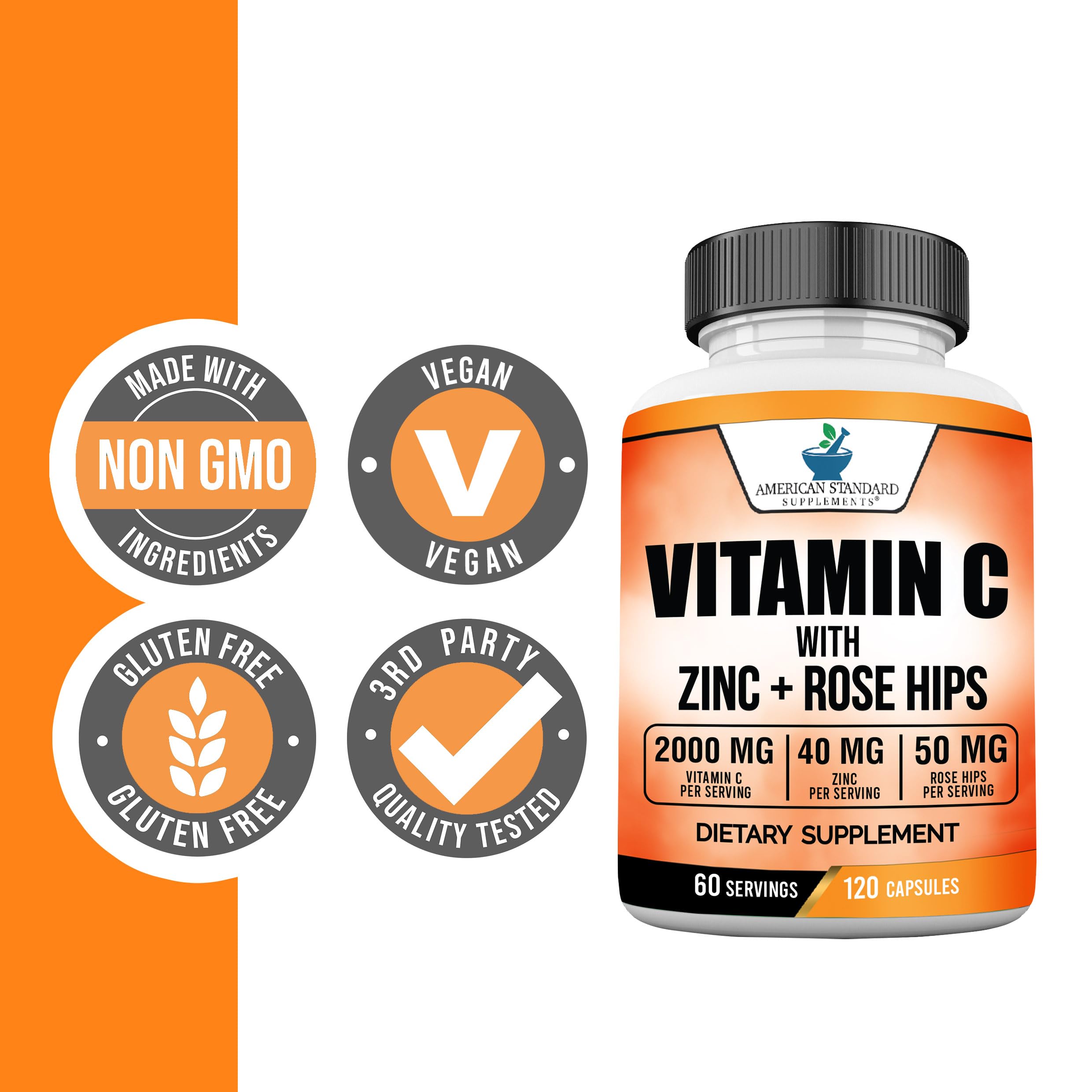 American Standard Supplements Capsules close-up emphasizing per-pack servings.