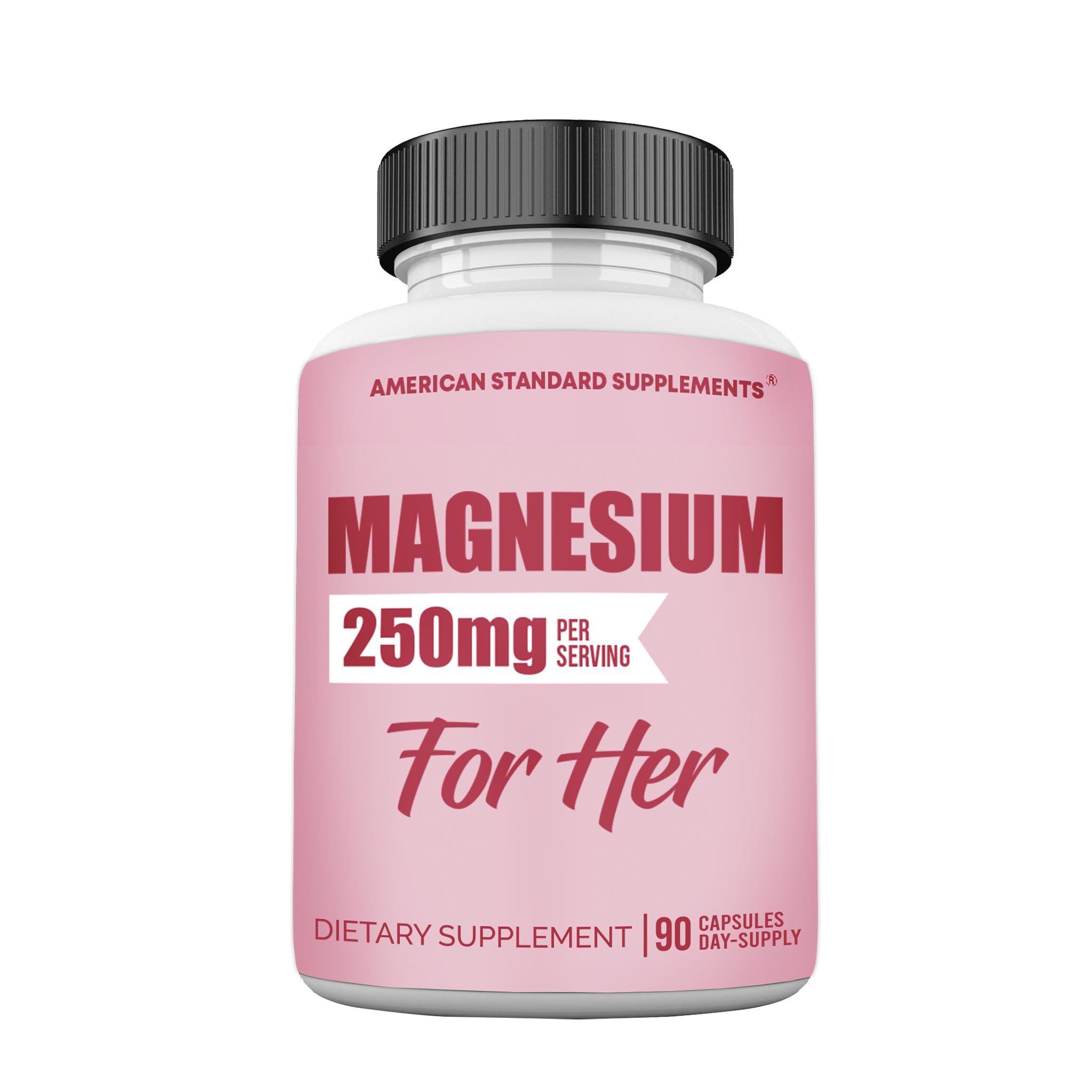 American Standard Supplements Magnesium Glycinate 250 mg bottle shows 90-day supply.