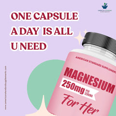 Label on American Standard Magnesium Glycinate with dosage information.