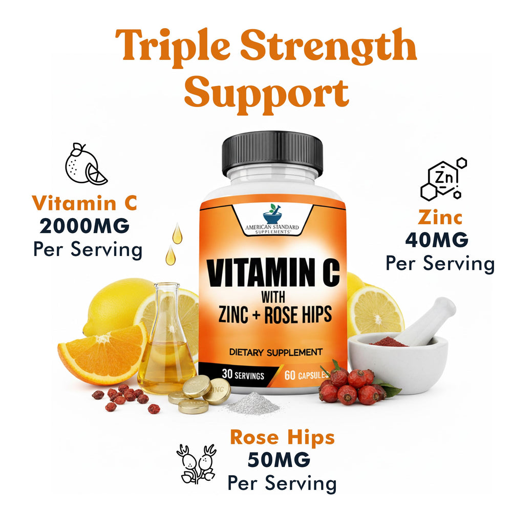 Rose HIPS 50mg per serving featured on American Standard packaging