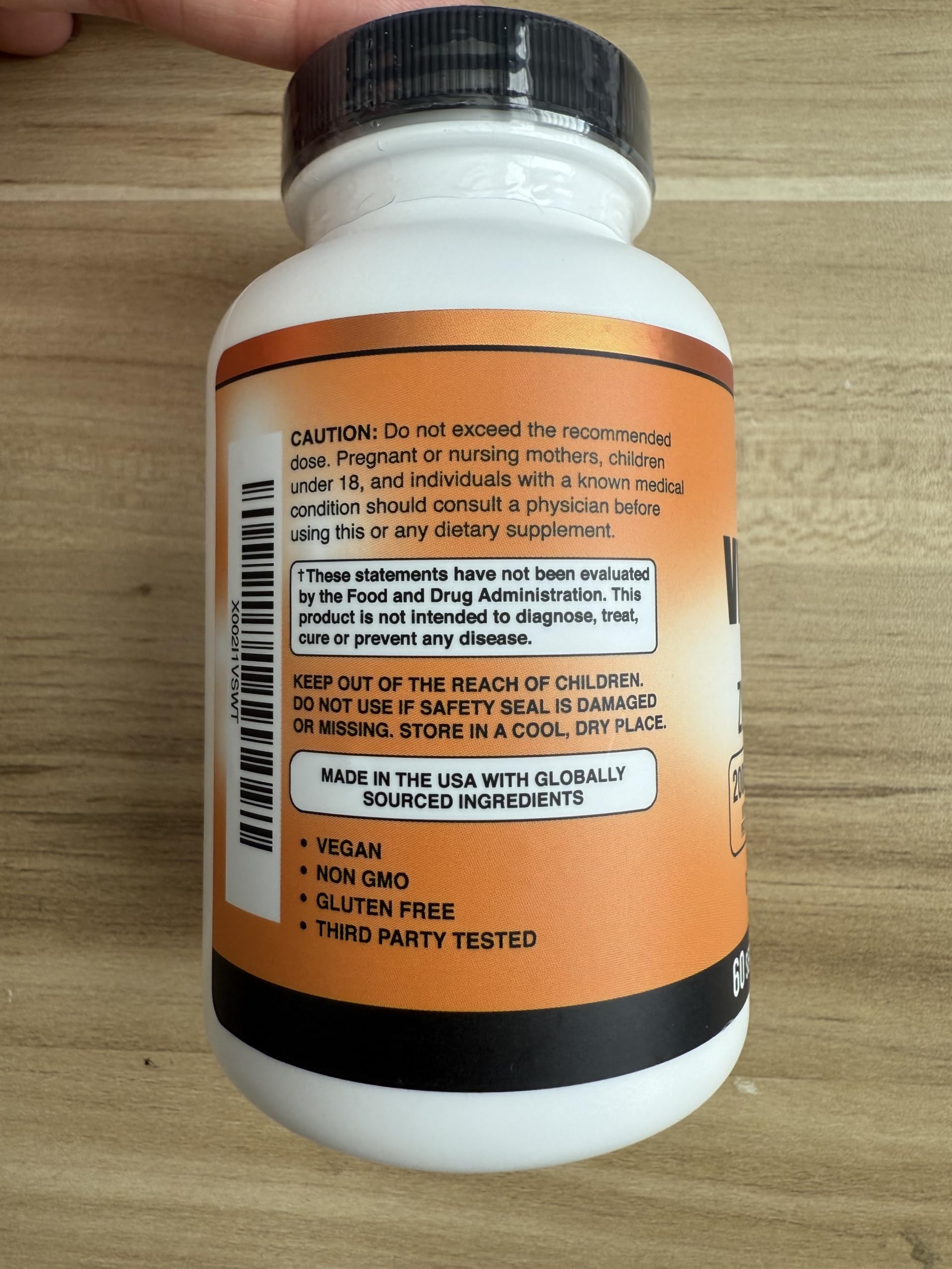 American Standard Supplements rose hips per serving on label