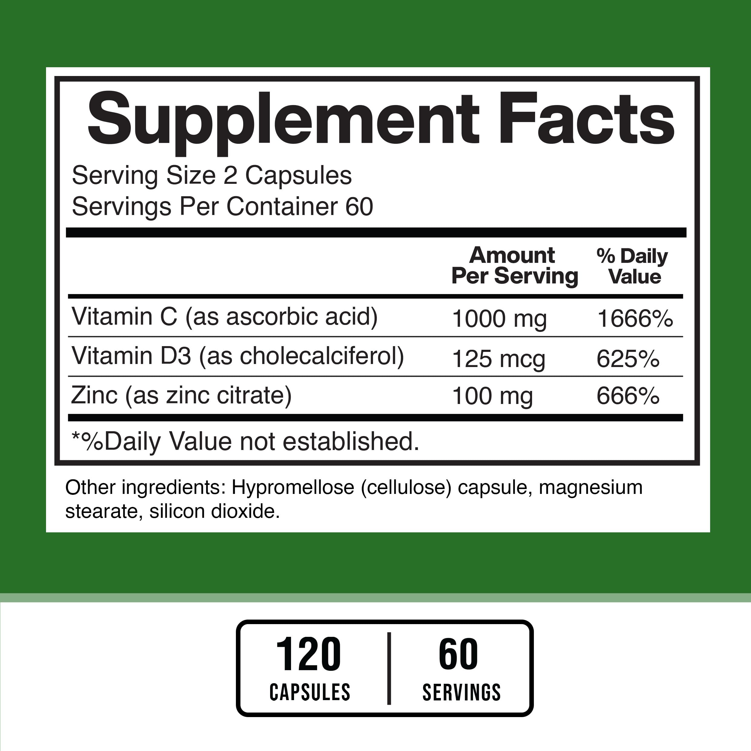 American Standard Supplements vitamin D3 bottle showing 5000 IU per serving for joint and bone support