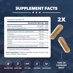 AMERICAN VITALITY Brain Formula capsules closeup showing cognitive support