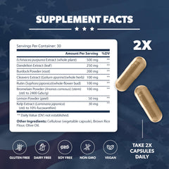 American Vitality LymphaVive capsules close-up for easy daily lymphatic support.
