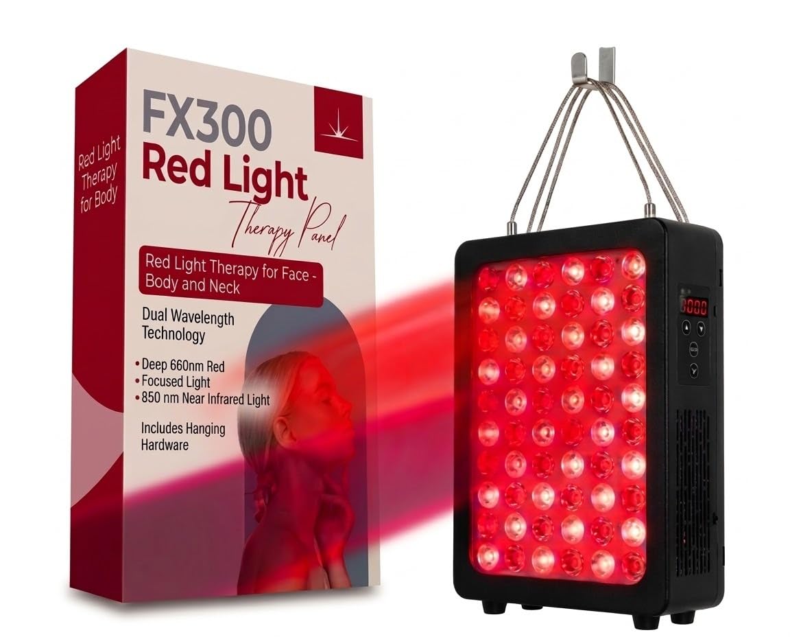 Panel de American Wellness Authority: luz roja para cuerpo, facilita recuperación muscular tras entrenos.