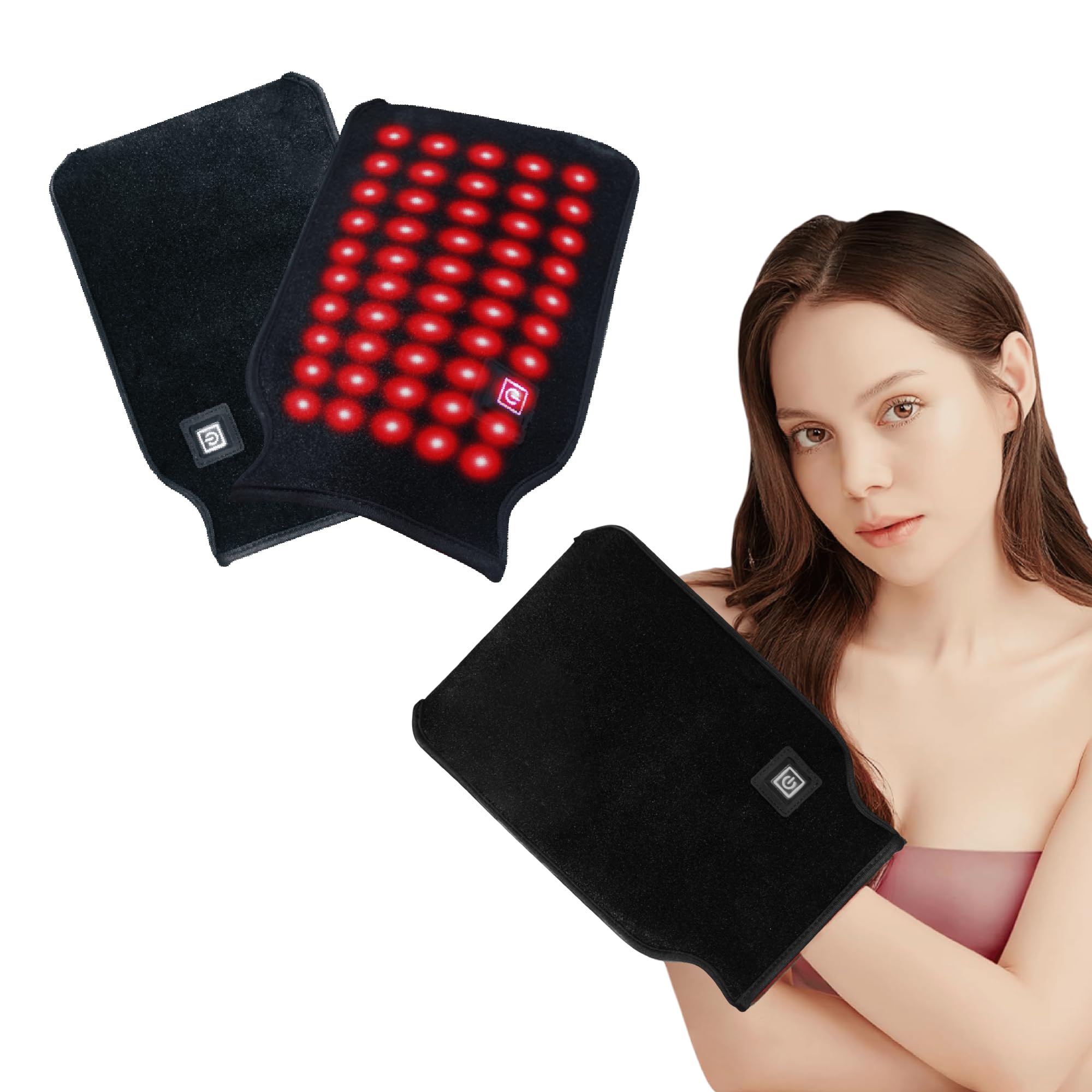 American Wellness Authority red light therapy gloves illuminate palms for targeted recovery and comfort.