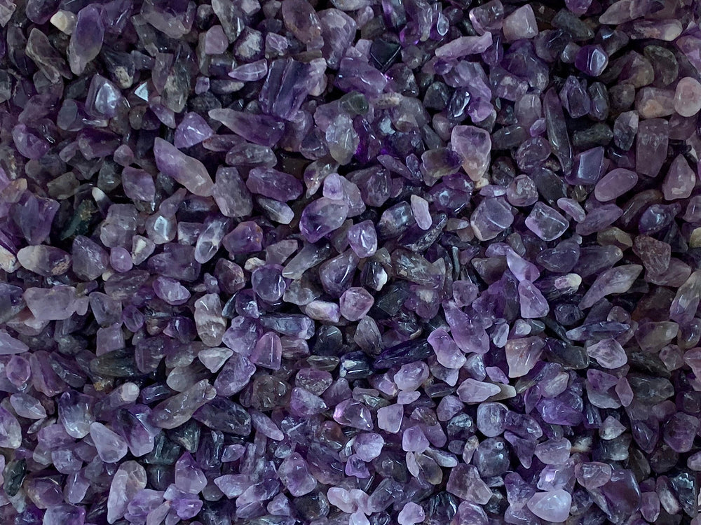 Amethyst chips ideal for epoxy projects and inlay work with natural color glow.