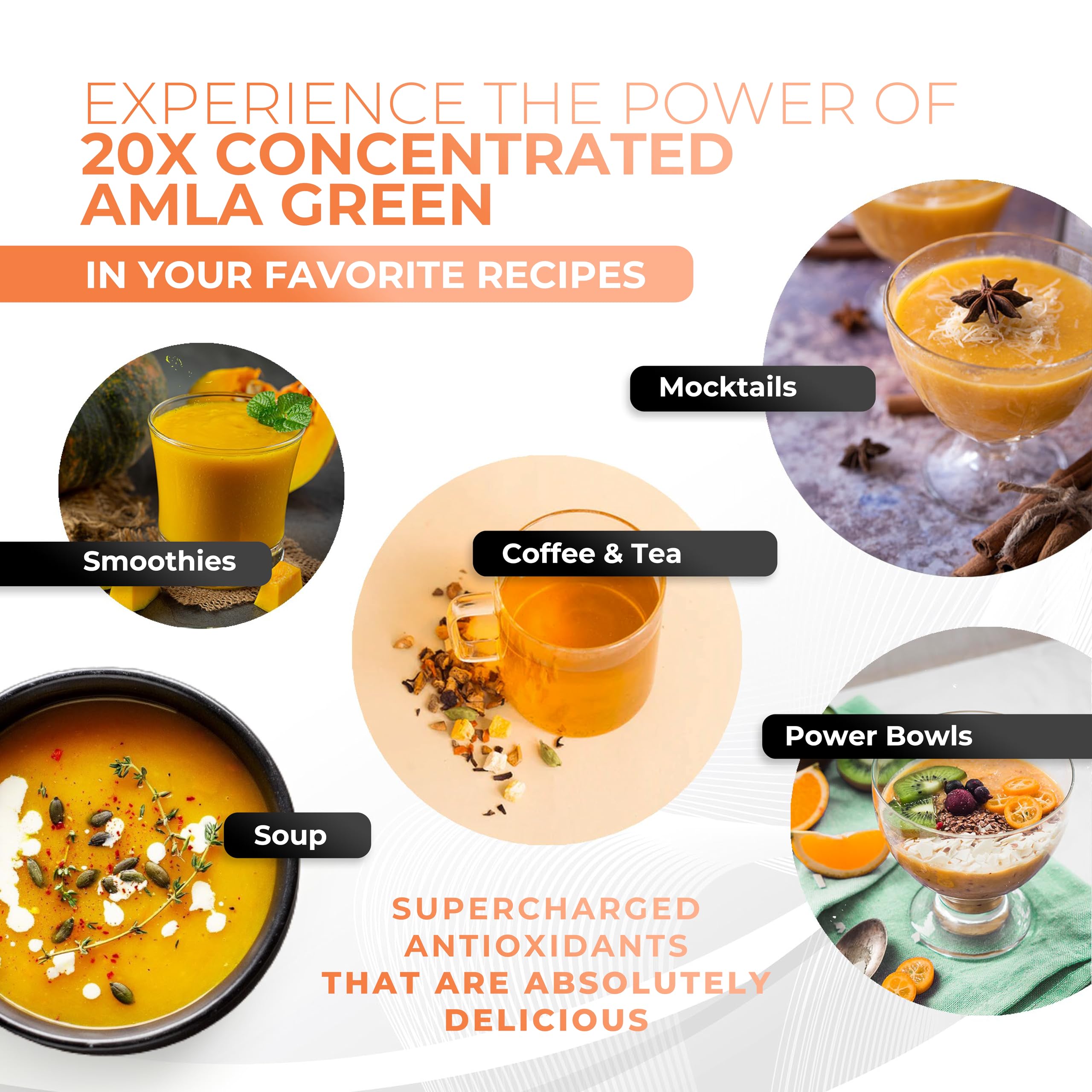 Amla Green vegan, non-GMO, gluten-free label on packaging