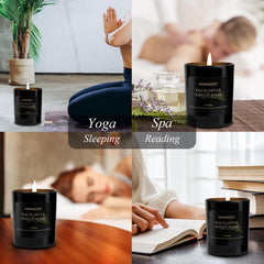 7oz candle size fits neatly on desks and shelves.