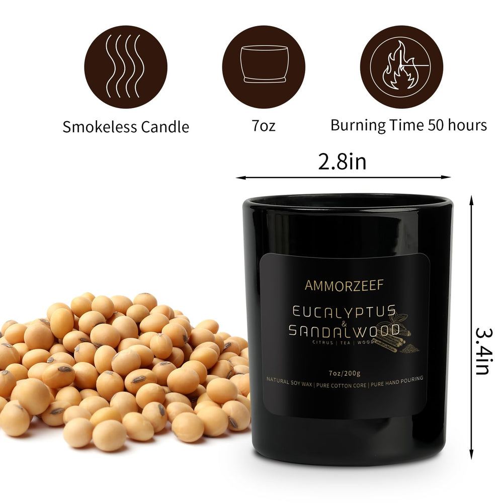 Natural soy wax with a cotton wick delivers clean burn.