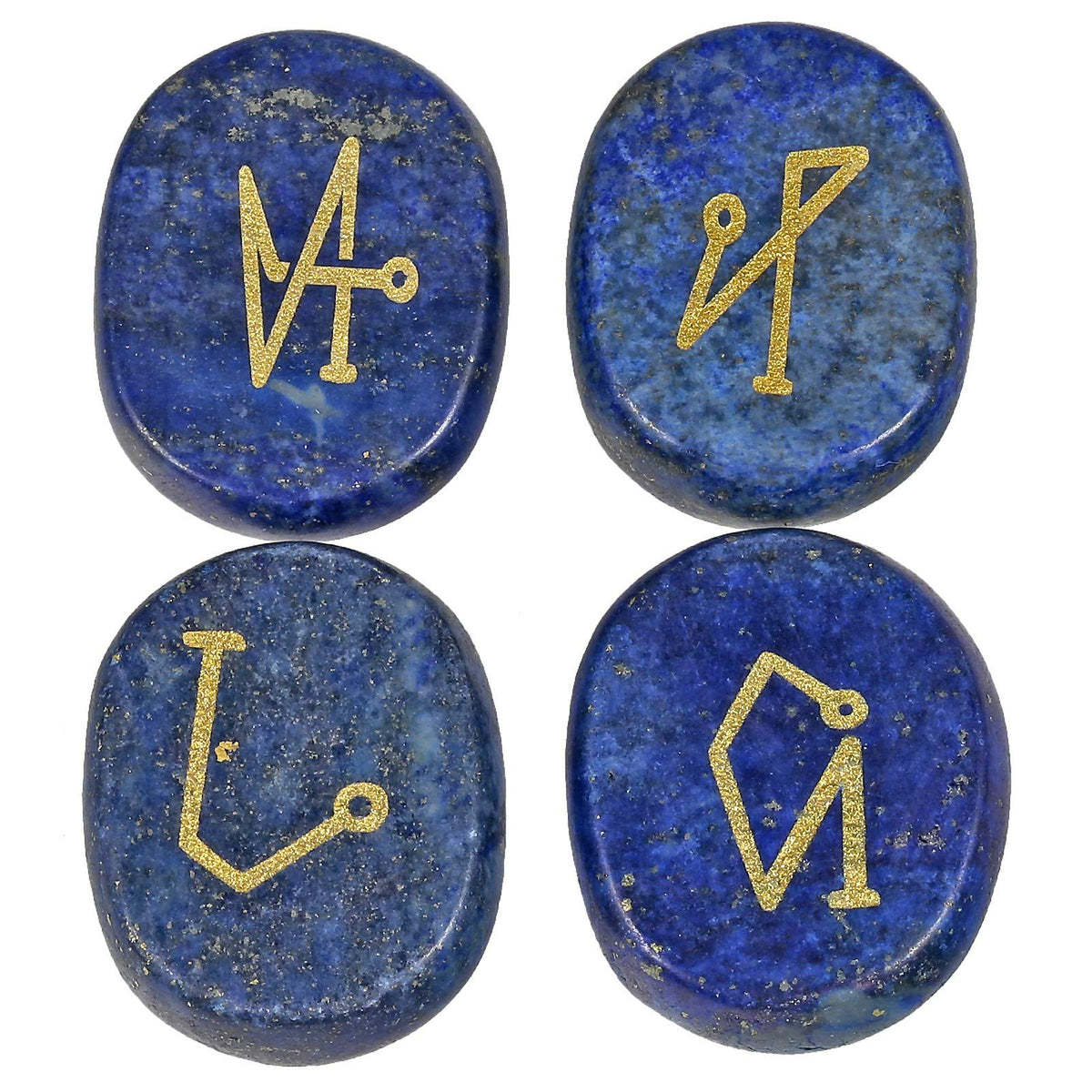 Amogeeli Archangel symbol stones: compact 4-piece set for on-the-go chakra balance.