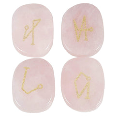 Amogeeli Archangel symbol stones set of four with gold sigils for pocket altar use