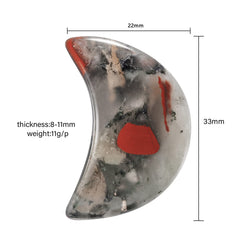Amogeeli bloodstone moon pocket-stone highlights ritual energy and grounding.