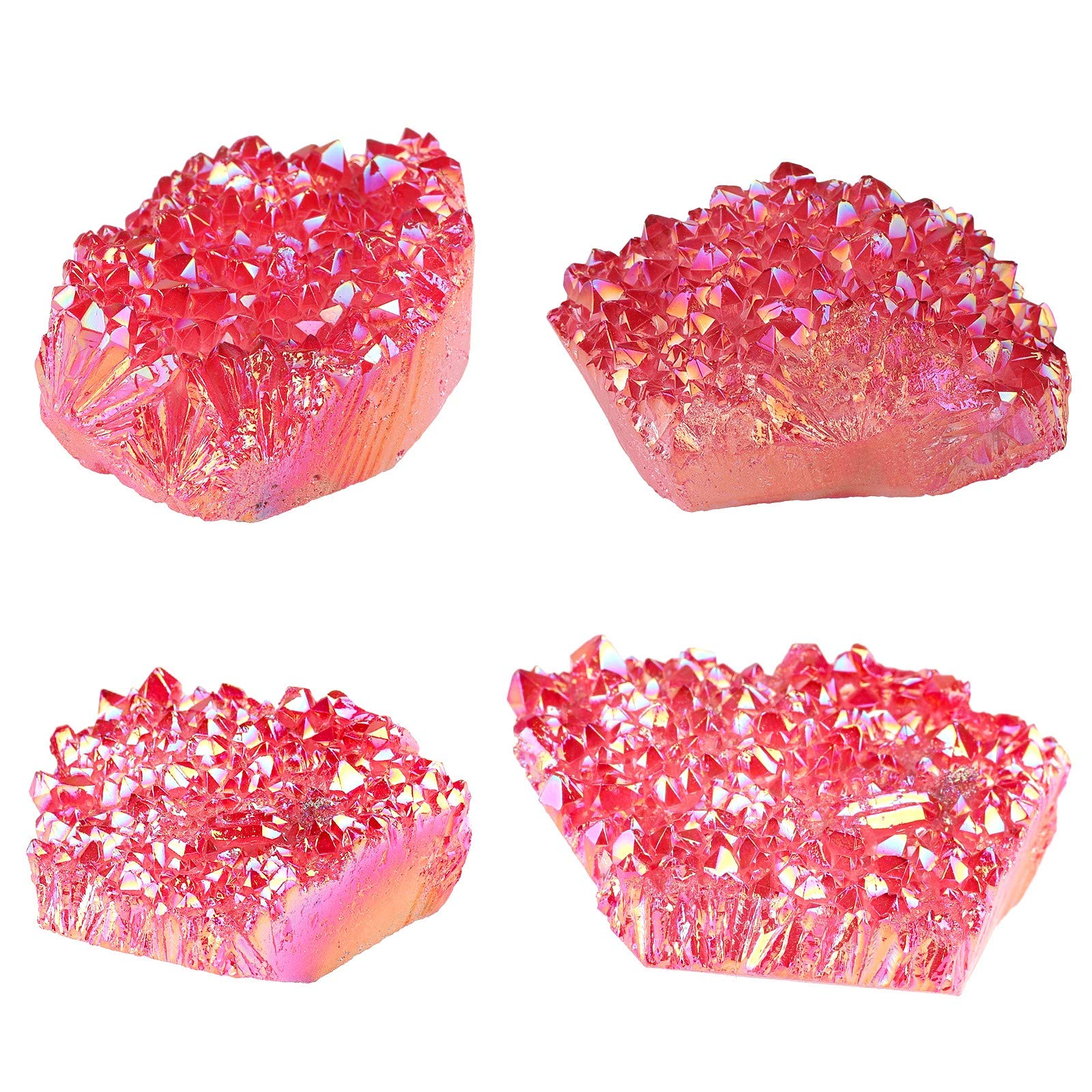 Amogeeli crystal geode tabletop display enhances any shelf or nightstand.