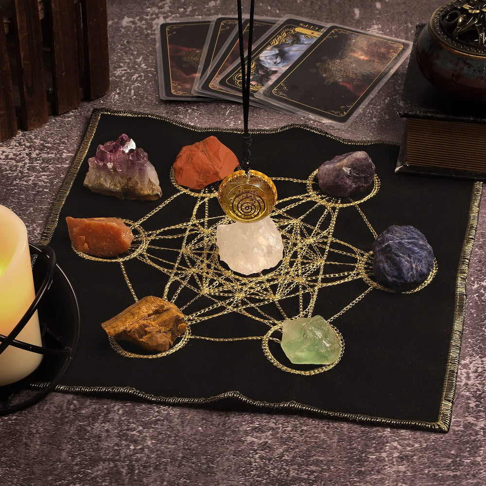 Amogeeli crystal grid decoration enhancing home or office energy with serenity.