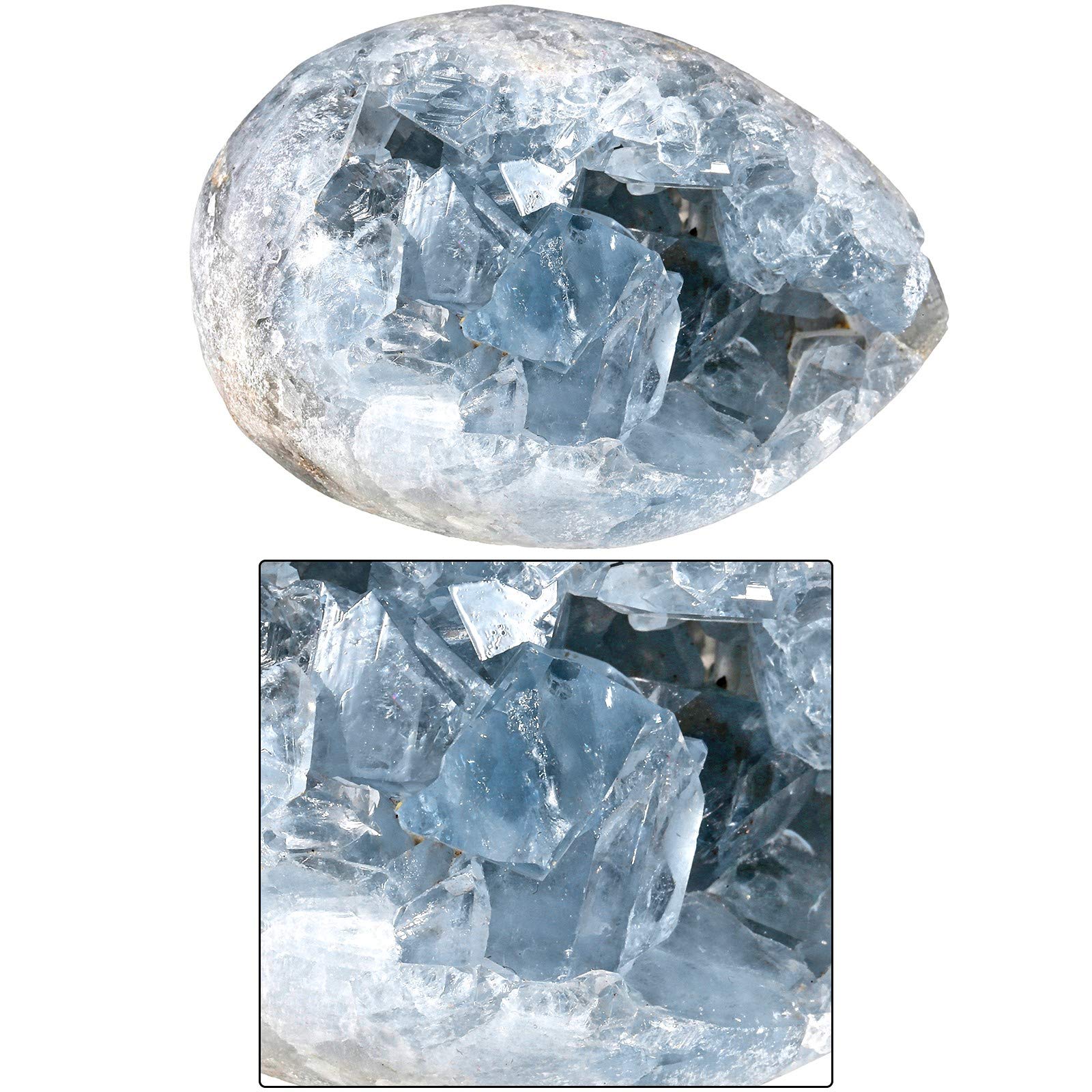 Amogeeli celestite geode decor on desk, bringing harmony and focus